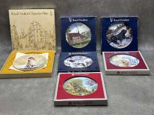 Six Royal Doulton and Royal Albert porcelain cabinet plates