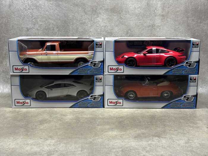 Four Maisto special edition 1:18 scale die-cast