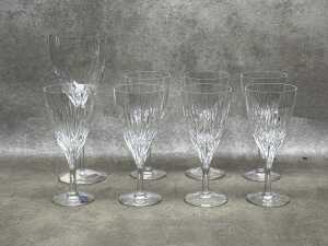 Three sets of Stuart cut crystal wine glasses - 3