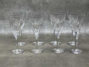 Three sets of Stuart cut crystal wine glasses - 5