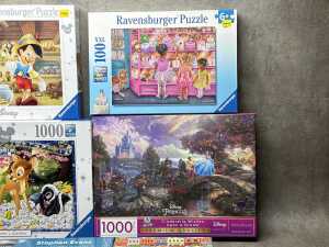 Ten jigsaw puzzles including Ravensburg, Disney, etc. - 3