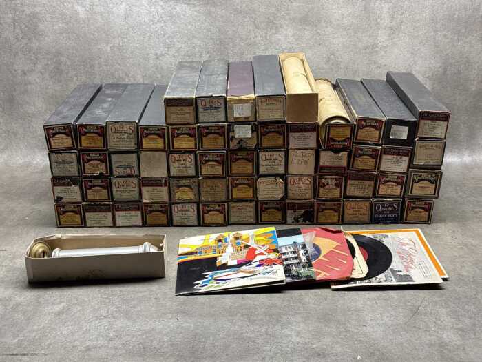 Pianola music rolls.