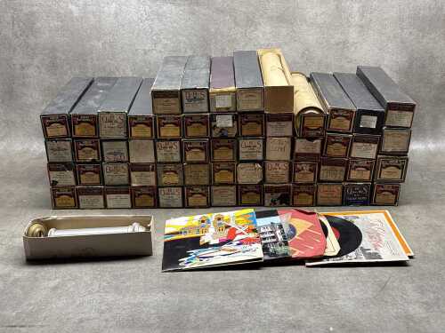 Pianola music rolls.