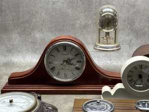 Group of clocks and barometers including mantel clocks - 3