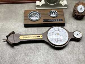 Group of clocks and barometers including mantel clocks - 5