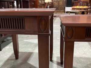 Nest of two mahogany side tables - 3