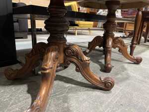 Pair of Victorian walnut side tables - 4