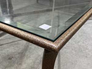 Rectangular glass-top coffee table - 4