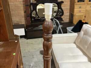 Turned timber floor lamp - 3