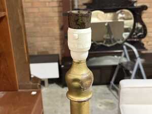 Wrought iron floor lamp with curlicue legs - 4