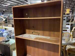 Mid-century two-piece entertainment wall unit - 2