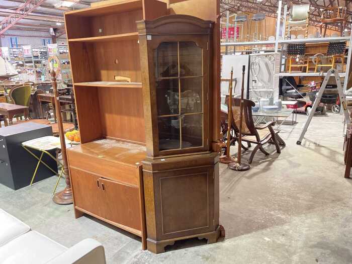 Georgian style corner display cabinet