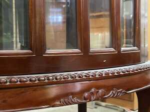 Victorian style oval mahogany drinks cabinet - 5