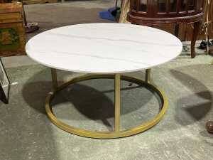 Modern marble style top coffee table