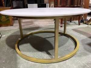 Modern marble style top coffee table - 3
