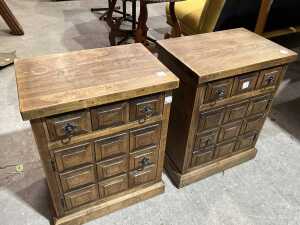 Spanish style brutalist bedside cabinets - 2