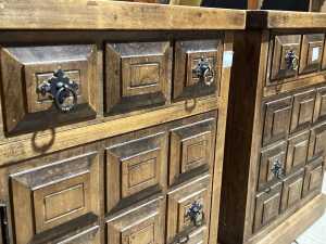 Spanish style brutalist bedside cabinets - 4