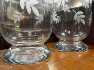 Pair of Villeroy & Boch 'Helium' hurricane glass vase. - 3