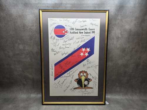 1990 Commonwealth Games signed framed memorabilia