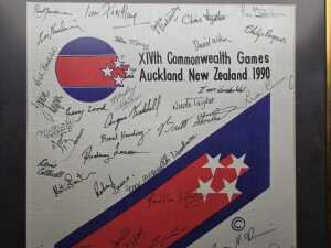 1990 Commonwealth Games signed framed memorabilia - 4