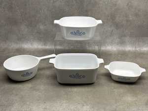 Corningware 'Cornflower' cookware items - 5