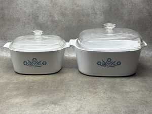 Corningware 'Cornflower' cookware items - 2