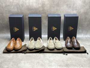 Four NEW pairs of Nappa Tori Australia leather men's shoes, size US 7