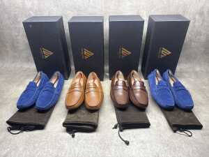 Four NEW pairs of Nappa Tori Australia leather men's shoes, size US 7