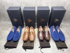 Four NEW pairs of Nappa Tori Australia leather men's shoes, size US 7 - 2