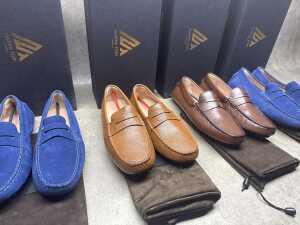 Four NEW pairs of Nappa Tori Australia leather men's shoes, size US 7 - 3