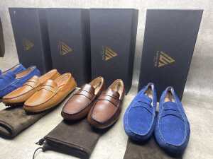 Four NEW pairs of Nappa Tori Australia leather men's shoes, size US 7 - 4