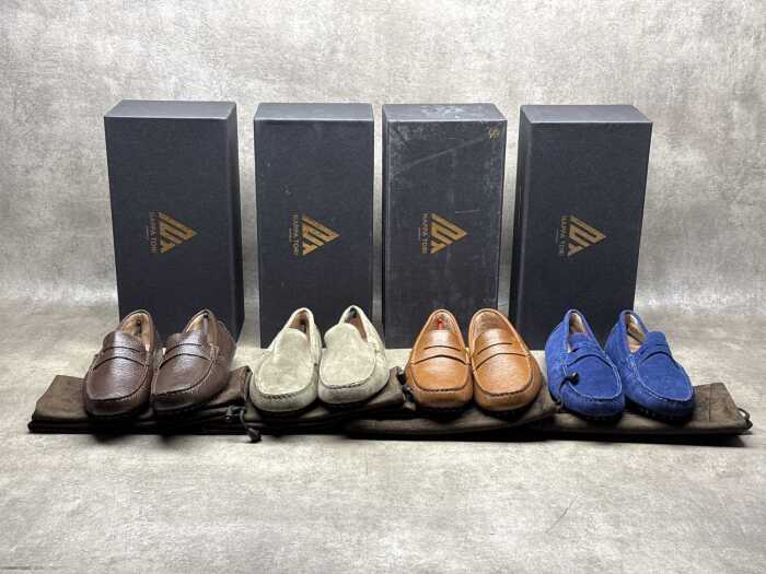 Four NEW pairs of Nappa Tori Australia leather men's shoes, size UK 6