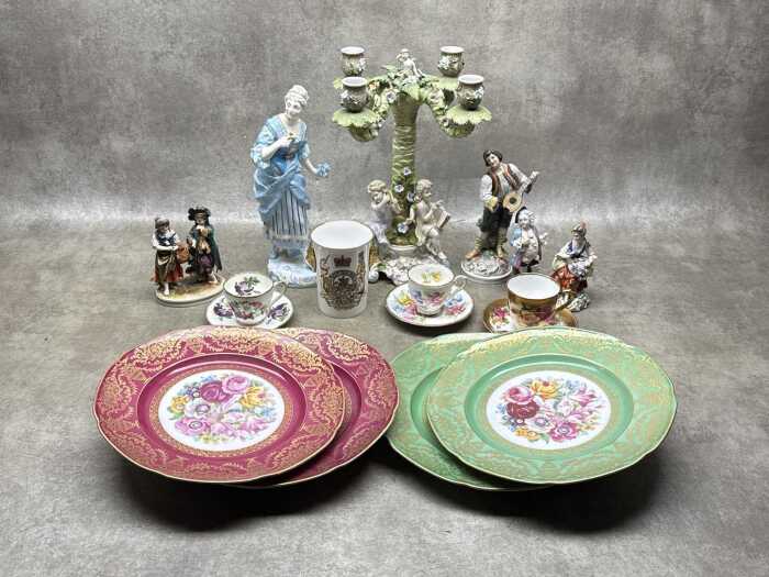 Assorted porcelain including antique