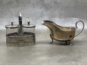 Silver plate items including candelabra - 5