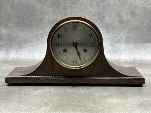 Two German oak cased mantel clocks - 4