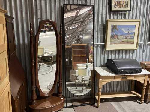Grazia & Co 'Lunar' steel-framed mirror