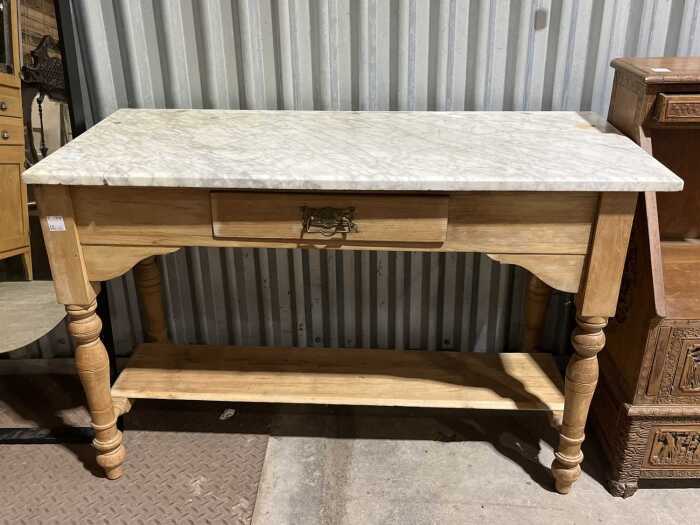Victorian side table with marble top