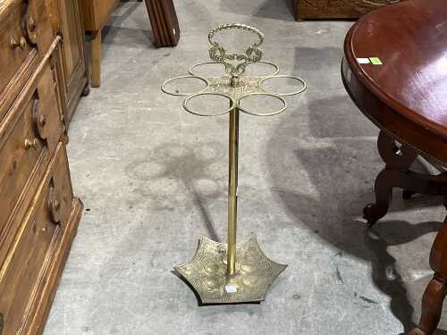 Vintage brass umbrella stand