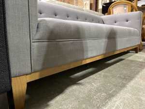 Modern three-seater fabric couch - 3