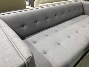 Modern three-seater fabric couch - 4