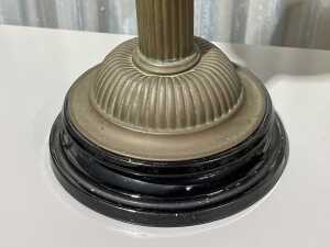 Brass kerosene lamp base - 3