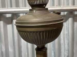 Brass kerosene lamp base - 4