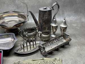 Assorted silver plate including antique - 2