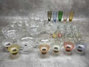 Crystal and glassware, including Bohemian and coloured glassware