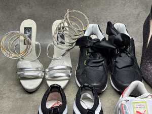 Seven pairs of ladies' casual and evening shoes, including Vans - 2