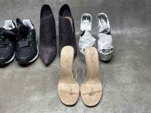 Seven pairs of ladies' casual and evening shoes, including Vans - 3