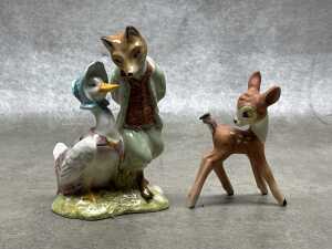 Children's book character ceramic figures, including Wade 'Wind in the Willows' Toad - 4