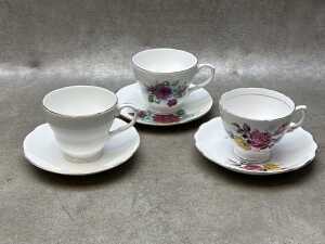 10 porcelain duos, including one large tennis set, sugar bowl and creamer, including Royal Vale - 4