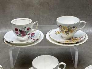 Eight Duchess English porcelain trios - 2