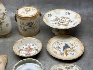 Antique porcelain blush ware with bird decoration - 3